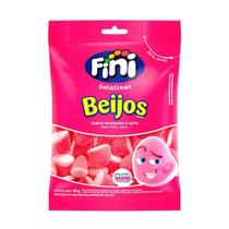 Bala Fini Gelatina Beijo de Morango 80g - Embalagem com 12 Unidades