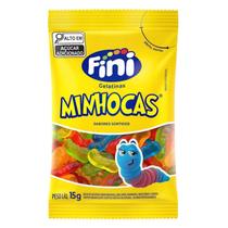 Bala Fini Gelatina Minhoca Pack 12 Unidades 15G Total 180G