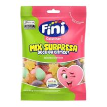Bala Fini Gelatina Mix Surpresa Sabores Sortidos 80g - Embalagem com 12 Unidades
