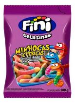 Bala Fini Minhoca Azedinha Bala De Gelatina 500g - Fini