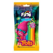 Bala Fini Regaliz Tubes, Arco Iris, 80g - Embalagem com 12 Unidades