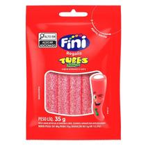 Bala Fini Regaliz Tubes Morango Cítrico - 10 embalagens de 35g