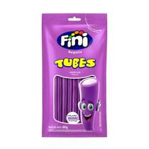 Bala Fini Regaliz Tubes Uva Brilho 80g - Embalagem 12 Unidades