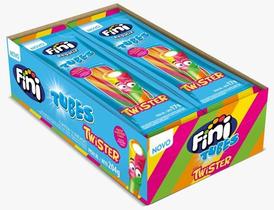 Bala Fini Tubes Twister Frutas Silvestres Nata 12 Un Cx 180g