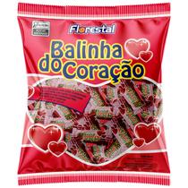 BALA FLORESTAL CORAÇÃO 500g MORANGO