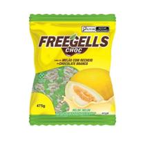 Bala Freegells Melão Recheada Chocolate Branco 475g