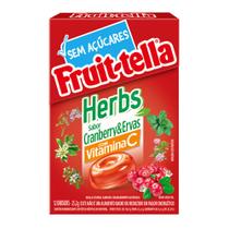 Bala Fruit-Tella Herbs com Vitamina C Sabor Cranberry & Ervas Sem Açúcar 25,2g