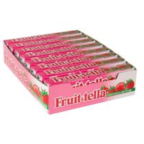 Bala Fruitella Mastigável Morango - Embalagem com 16 unidades - Mentos
