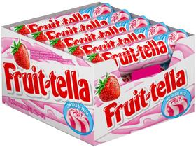 Bala Fruittella Swirl Morango com Creme de Leite - Vitamina C e Suco de Frutas 615g Stick 15 Unidade