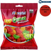 Bala Goma Florestal Gominho Kit Com 6 Unidades 60G Bala Goma Florestal Gominho Kit Com 6 Unidades 60G