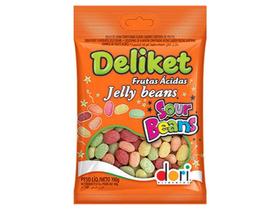 Bala Goma Jujuba Frutas Ácidas Deliket Jelly Beans 700g