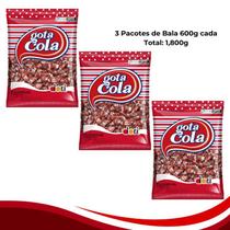 Bala Gota Cola Para Festa de Aniversário Kit 3 Pacotes 600g