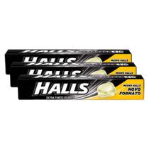Bala Halls Extra Forte 27,5g Kit com três unidades