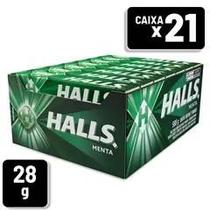 Bala Halls Menta Envelope 28g Caixa c 21 un Bala Halls Menta Envelope 28g Caixa c 21 un