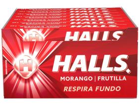 Bala Halls Morango 28g Display 21 Unidades