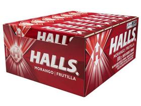 Bala Halls Morango 28g Display 21 Unidades