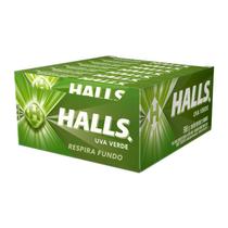 Bala Halls sabor Uva Verde - Display com 21 unidades de 28G