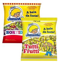Bala Juquinha Sortida e Tutti Frutti 500g - 2 Pacotes
