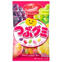 Bala Kasugai Tsubu Gummy sabor frutas sortidas Importada do Japão 80g