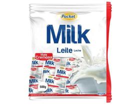 Bala Leite Milk Pocket Cremosa Pacote 500g - Riclan