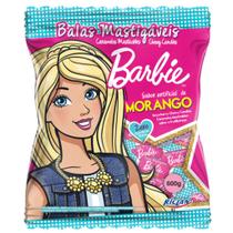Bala Mastigável Barbie Morango Riclan - 1 pacote
