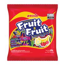 Bala mastigável Fruit e Fruit Peccin Pacote 400gr Bala mastigável Fruit e Fruit Peccin Pacote 400gr