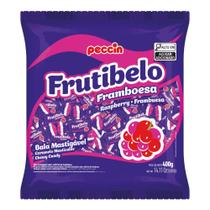 Bala mastigável Frutibelo Sabor Framboesa Peccin Pacote 400gr