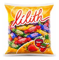 Bala Mastigável Sortida Frutas Lilith Cory 500g Morango Maçã Verde Framboesa Abacaxi Festa