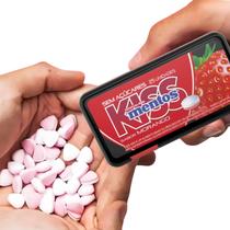 Bala Mentos Kiss Morango Dispenser - Pack 9 Unidades 17,5g