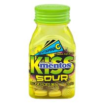 Bala Mentos Limão 55 Pastilhas Kiss Sour Mentos 38.5g