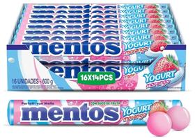 Bala Mentos Sabor Yogurte Morango Display 16x37,5g Bala Mentos Sabor Yogurte Morango Display 16x37,5g