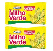 Bala Milho Verde Cremosa Pocket - 2 Pacotes Com 500Gr