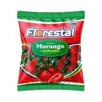 Bala morango recheada 500g florestal