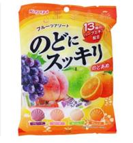Bala Nodo Ni Sukkiri Fruit Sabor Sortido limão, pêssego, uva e maçã Kasugai Bala Nodo Ni Sukkiri Fruit Sabor Sortido limão, pêssego, uva e maçã Kasugai