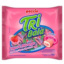 Bala Peccin TriBala Iogurte Morango 500g