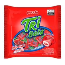 Bala Peccin TriBala Morango 500g Bala Peccin TriBala Morango 500g