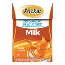 Bala Pocket Leite Zero Açúcar Caixa 12unx23g Riclan