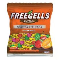 Bala Recheada com Chocolate Freegells Sabores Sortidos 584g - Riclan