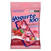 Bala Recheada Iogurte de Morango Dori 100g Sem Glúten
