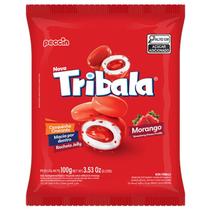Bala Recheada Tribala Morango 100G