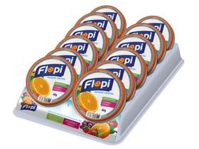 Bala Sem Açúcar Flopi Laranja Lata 40g C/ 12unid