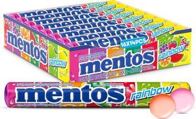 Bala Stick Rainbow Com 16 Unidades 600g MENTOS Bala Stick Rainbow Com 16 Unidades 600g MENTOS