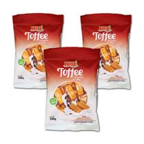 Bala toffee de caramelo de leite zero 100g hue - kit 3 unidades