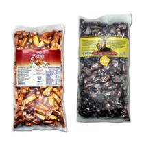 Bala toffee diet caramelo de leite e chocolate 2kg hue - kit 2 unidades