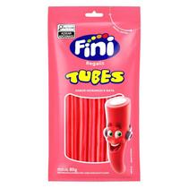 Bala Tubes E Tiras Fini Morango 80G Atacado