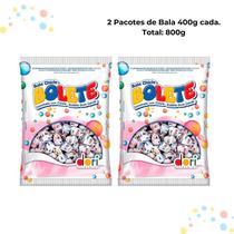 Bala Tutti-Frutti Bolete Bala com Chiclete Kit 2 Un. de 400g Bala Tutti-Frutti Bolete Bala com Chiclete Kit 2 Un. de 400g