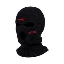 Balaclava De Inverno Quente Com 3 Furos, Máscara Facial Completa Para Esqui, Design De Arma, Gorro