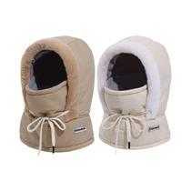 Balaclava Térmica De Inverno, Cachecol Corta-Vento, Capuz De Pelúcia, Protetor De Pescoço, Máscara