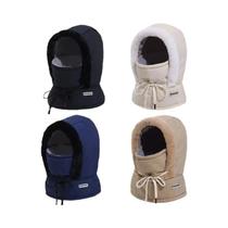 Balaclava Térmica De Inverno, Cachecol Corta-Vento, Capuz De Pelúcia, Protetor De Pescoço, Máscara