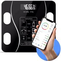 Balança Bioimpedância Corporal Imc Digital Aplicativo Bluetooth 180kg